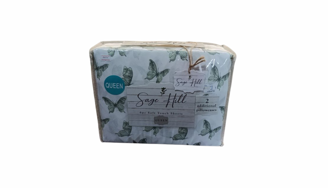 Sage Hill 6-Piece Soft Touch Bed Sheet Set – Queen Size