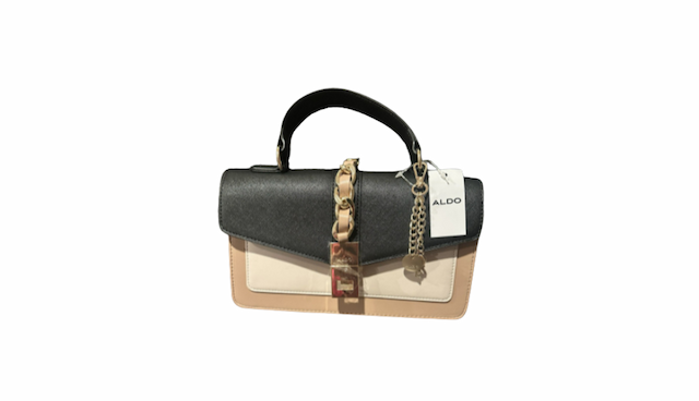 ALDO Luxe Charm Handbag bag - Black & Beige Edition